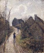 Camille Pissarro Steep road at Osny France oil painting artist